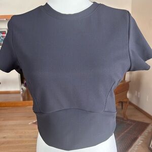 White Birch Black Athletic Cropped Top XL